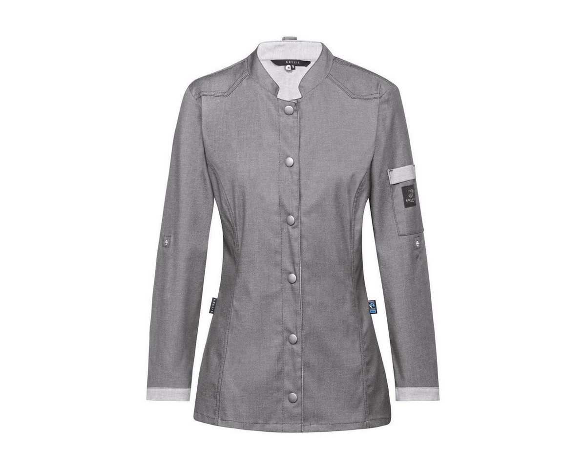 GREIFF Kochjacke Greiff GASTRO-MODA Cuisine Damen Kochjacke Bikerstyle Regular Grau von GREIFF