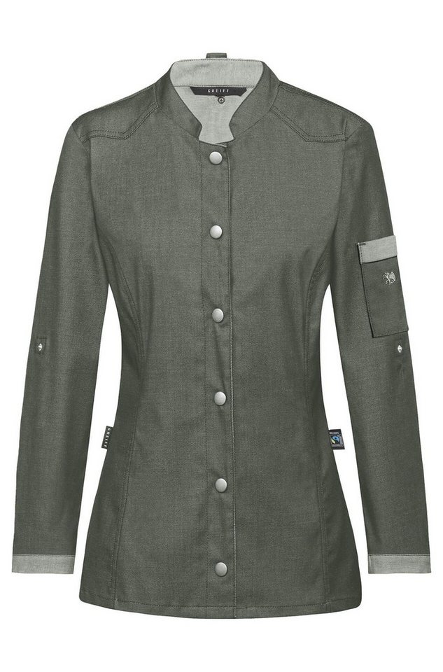 GREIFF Kochjacke Greiff GASTRO-MODA Cuisine Damen Kochjacke Bikerstyle Regular Grün von GREIFF