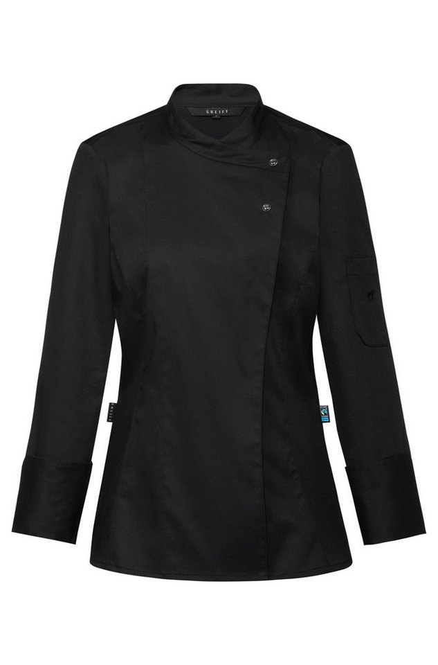 GREIFF Kochjacke Greiff GASTRO-MODA Cuisine Damen Kochjacke Regular Jersey Schwarz von GREIFF