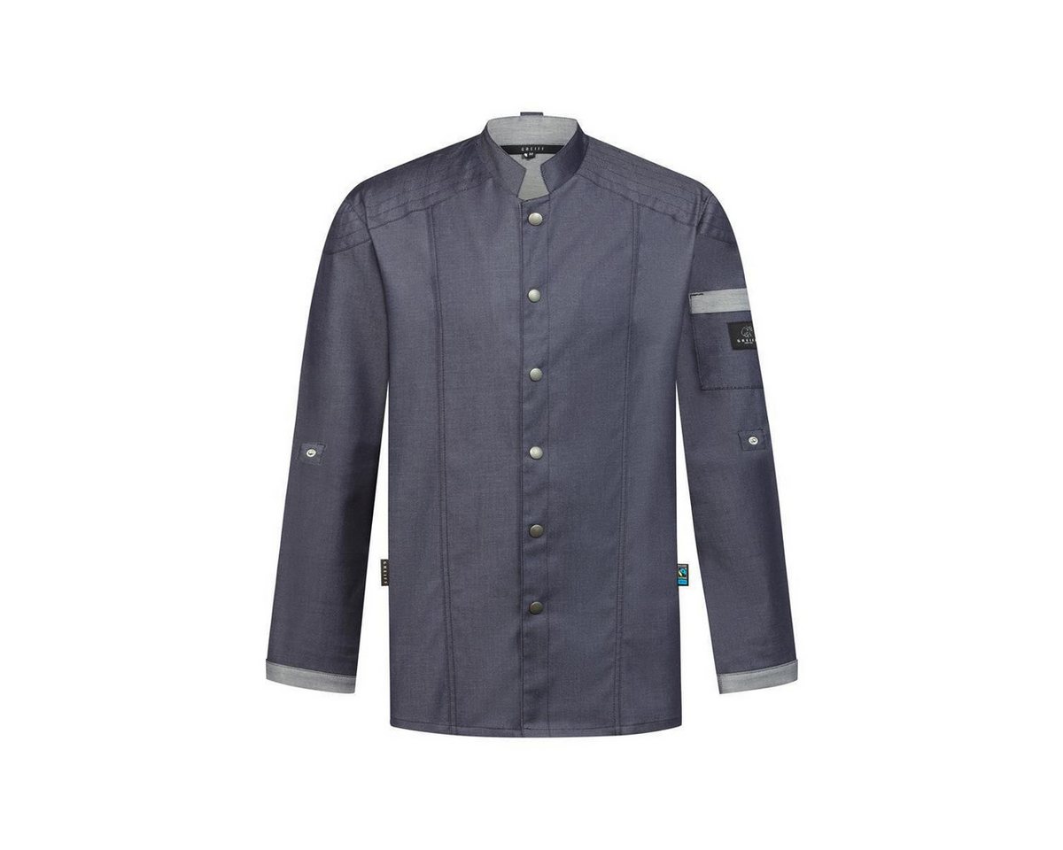 GREIFF Kochjacke Greiff GASTRO MODA Cuisine Herren Kochjacke Bikerstyle Marine von GREIFF