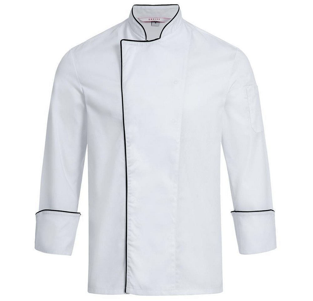 GREIFF Kochjacke Greiff GASTRO-MODA Cuisine Herren Kochjacke Paspelierung Weiß von GREIFF
