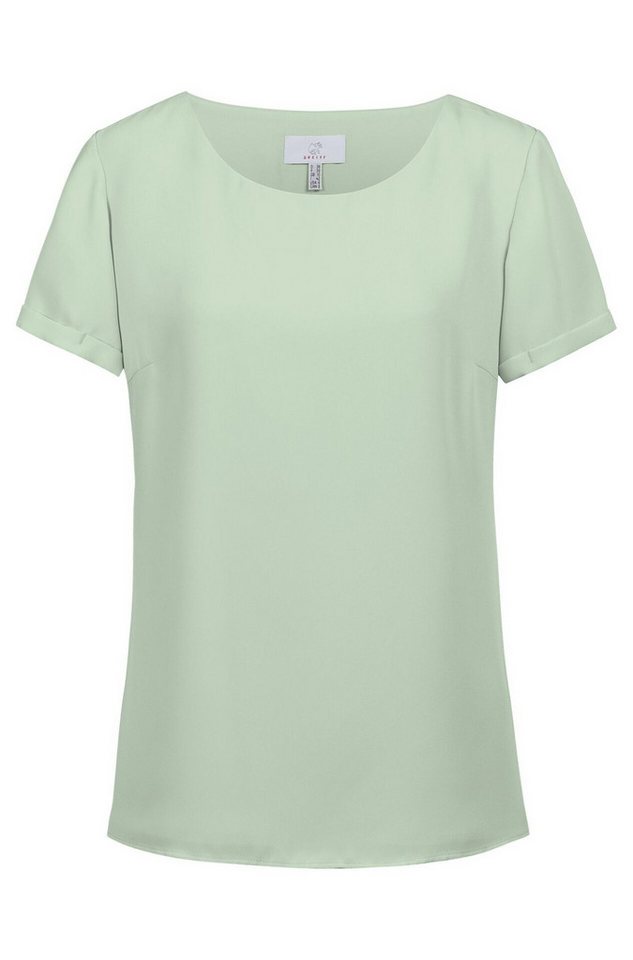 GREIFF Kurzarmbluse Greiff CHIFFON Damen Bluse Kurzarm Rundhals Regular Mint von GREIFF