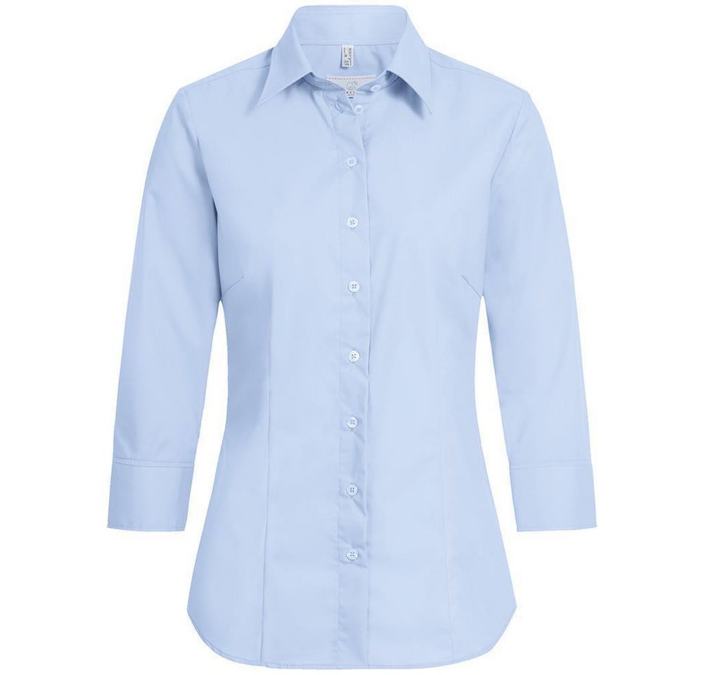 GREIFF Kurzarmbluse Greiff Corporate Bluse BASIC Damen 3/4 Kent Regular-Fit Hellblau 34 von GREIFF