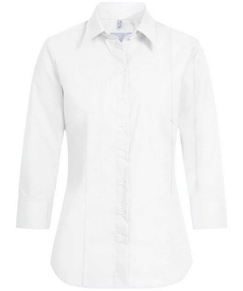 GREIFF Kurzarmbluse Greiff Corporate Bluse BASIC Damen 3/4 Kent Regular-Fit Weiß 42 von GREIFF