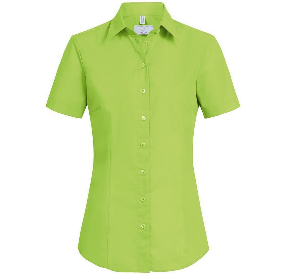 GREIFF Kurzarmbluse Greiff Corporate Bluse Damen BASIC Regular-Fit Apfelgrün 42 von GREIFF