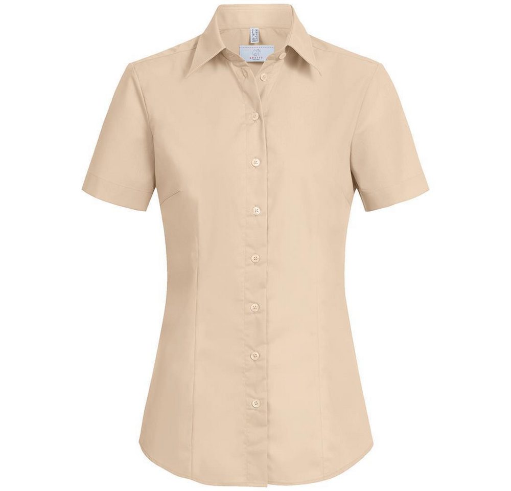 GREIFF Kurzarmbluse Greiff Corporate Bluse Damen BASIC Regular-Fit Beige 46 von GREIFF