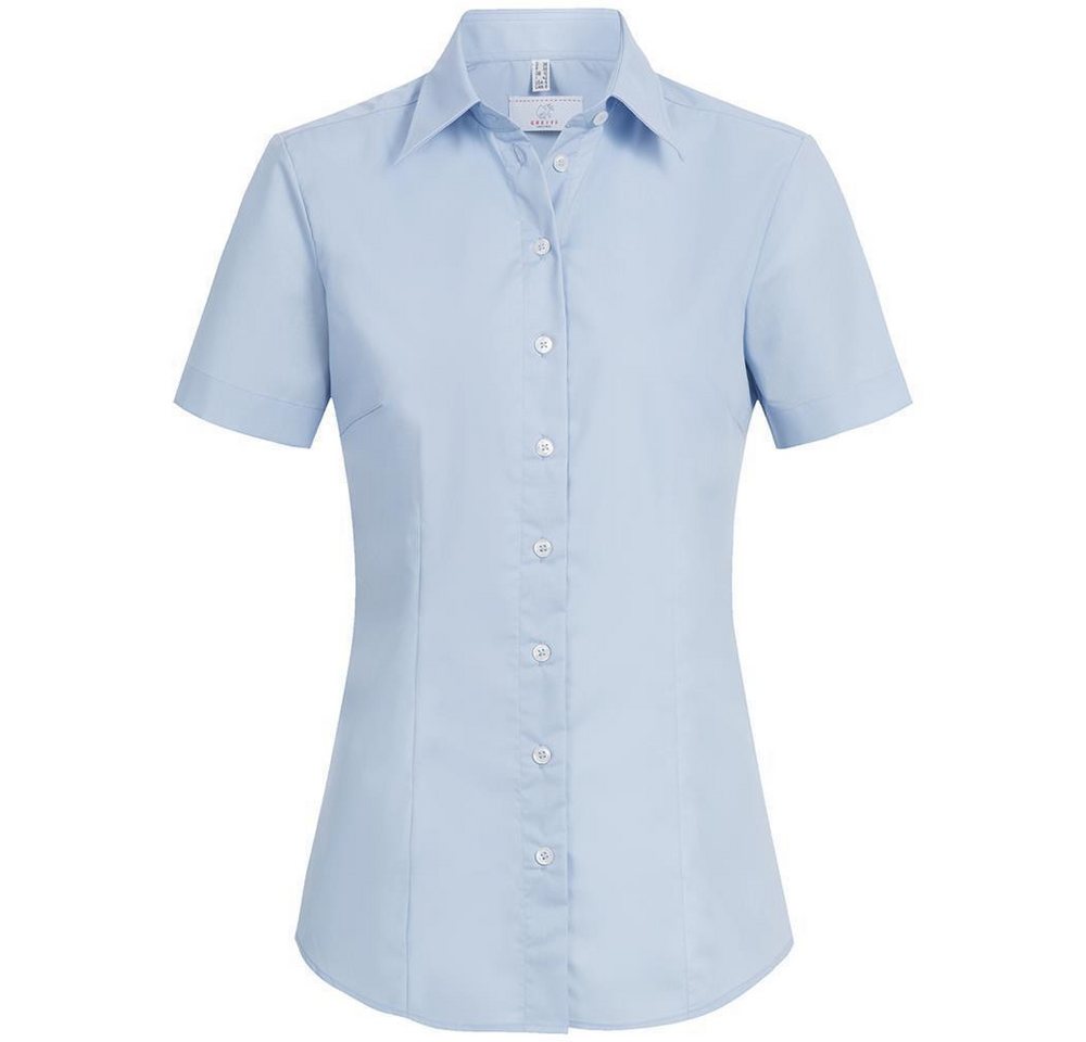 GREIFF Kurzarmbluse Greiff Corporate Bluse Damen BASIC Regular-Fit Hellblau 44 von GREIFF