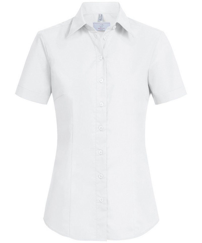 GREIFF Kurzarmbluse Greiff Corporate Bluse Damen BASIC Regular-Fit Weiß 44 von GREIFF