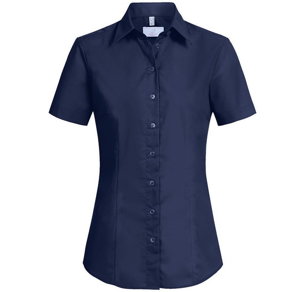 GREIFF Kurzarmbluse Greiff Corporate Wear BASIC Damen Businessbluse OEKO TEX® Marine 42 von GREIFF