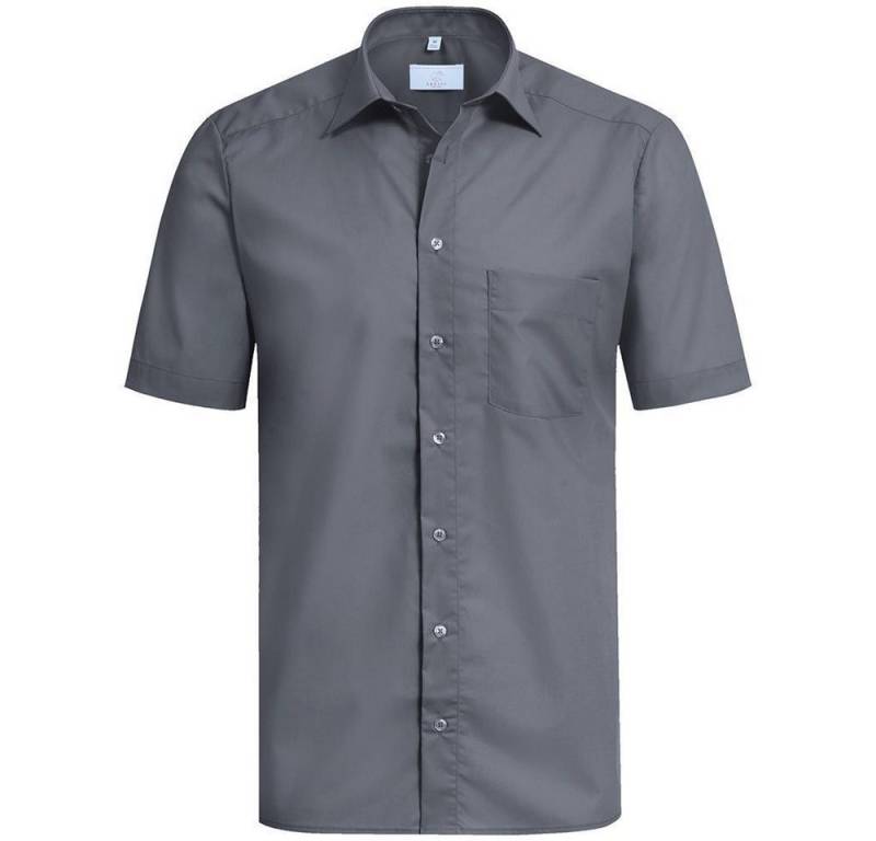 GREIFF Kurzarmhemd Greiff Corporate Hemd BASIC Herren OEKO TEX® Anthrazit 45/46 von GREIFF
