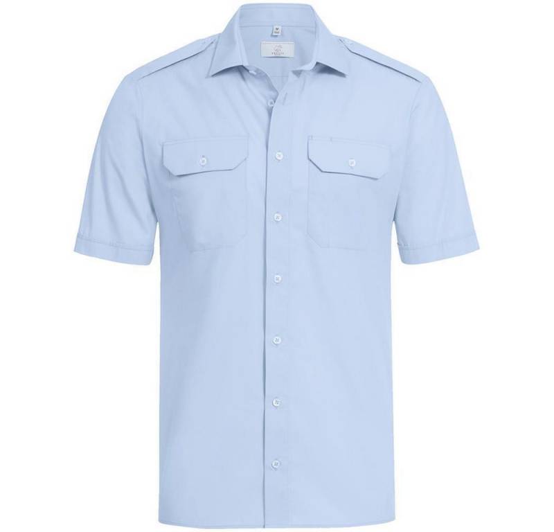 GREIFF Kurzarmhemd Greiff SIMPLE Herren Pilothemd Kurzarm New-Kent Regular Hellblau von GREIFF