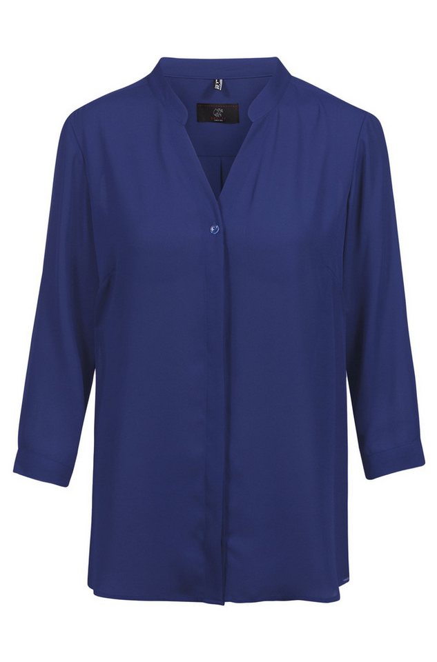 GREIFF Langarmbluse Greiff CHIFFON Damen Chiffon-Bluse 3/4-Arm V-Neck Regular Marine 48 von GREIFF