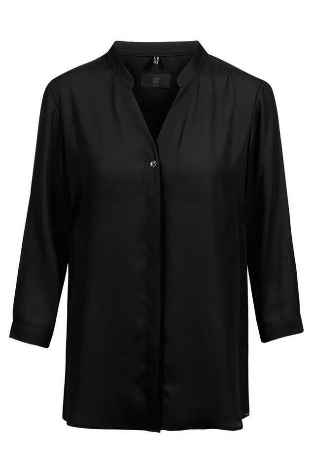 GREIFF Langarmbluse Greiff CHIFFON Damen Chiffon-Bluse 3/4-Arm V-Neck Regular Schwarz 44 von GREIFF