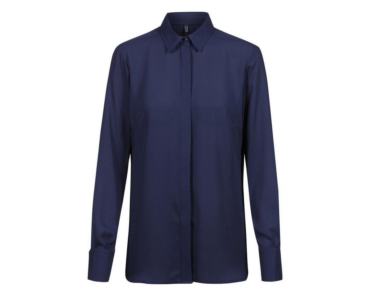 GREIFF Langarmbluse Greiff CHIFFON Damen Chiffon-Bluse Langarm Kent Regular Marine von GREIFF