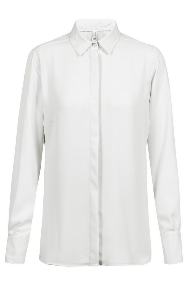 GREIFF Langarmbluse Greiff CHIFFON Damen Chiffon-Bluse Langarm Kent Regular Weiß von GREIFF