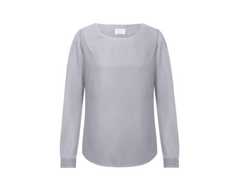 GREIFF Langarmbluse Greiff CHIFFON Damen Chiffon-Bluse Rundhals Regular Silbergrau 50 von GREIFF