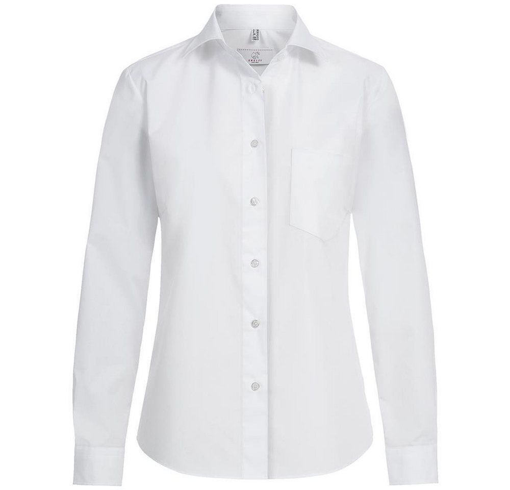 GREIFF Langarmbluse Greiff Corporate Bluse BASIC Damen Comfort Fit OEKO TEX® Weiß von GREIFF