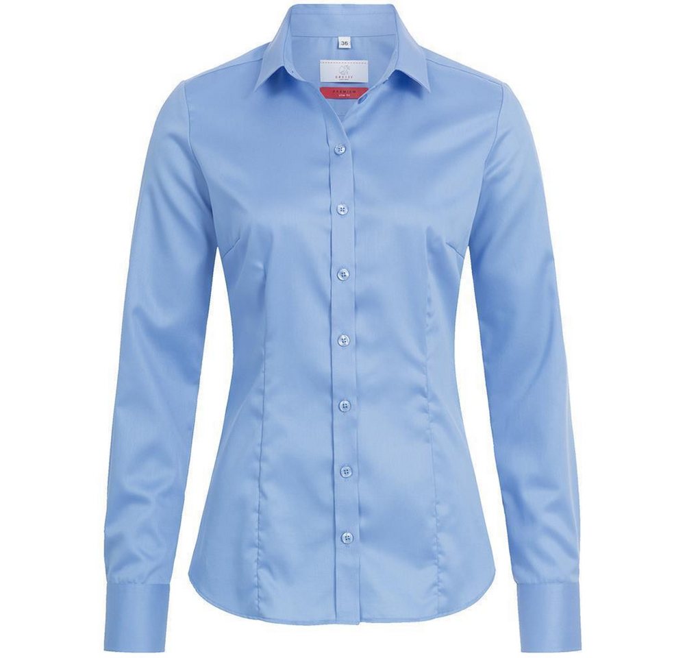 GREIFF Langarmbluse Greiff Corporate Bluse PREMIUM Damen OEKO TEX® Bügelfrei Mittelblau 32 von GREIFF