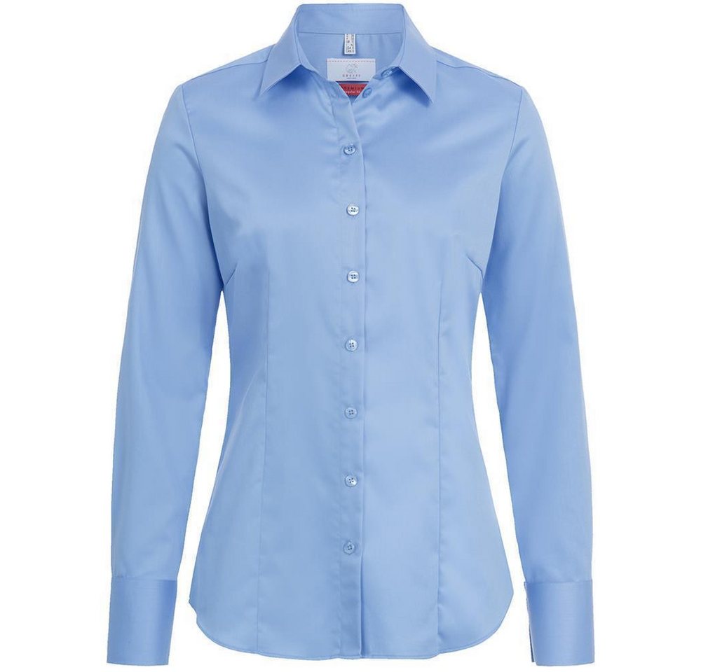 GREIFF Langarmbluse Greiff Corporate Bluse PREMIUM Damen OEKO TEX® Bügelfrei Mittelblau 40 von GREIFF