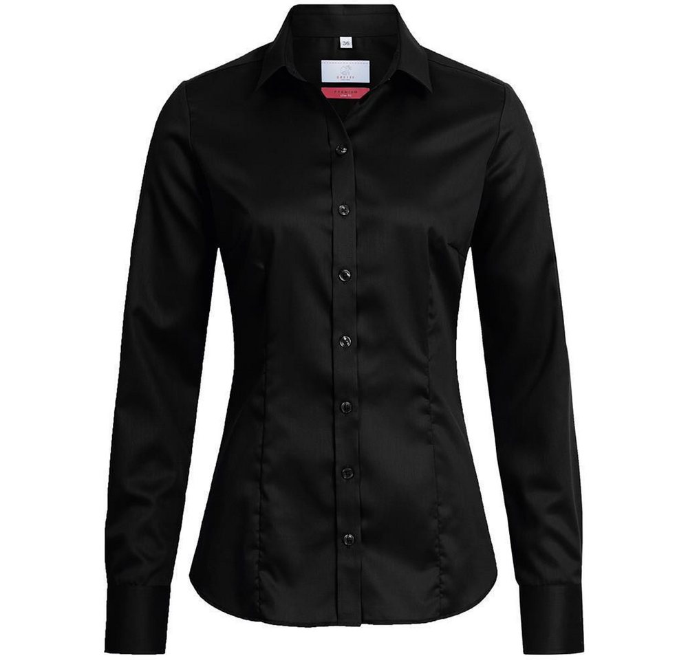 GREIFF Langarmbluse Greiff Corporate Bluse PREMIUM Damen OEKO TEX® Bügelfrei Schwarz 36 von GREIFF