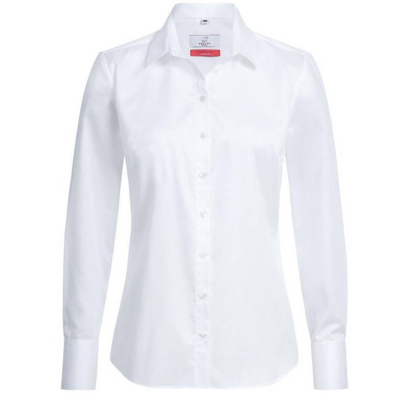 GREIFF Langarmbluse Greiff Corporate Bluse PREMIUM Damen OEKO TEX® Bügelfrei Weiß 56 von GREIFF