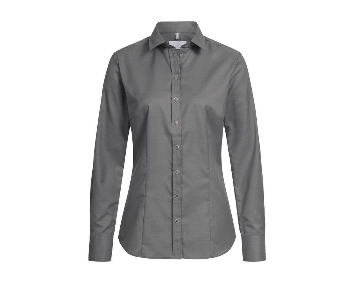 GREIFF Langarmbluse Greiff Modern with 37.5® Damen Bluse Langarm Kent Regular Fit Grau von GREIFF