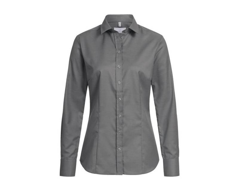 GREIFF Langarmbluse Greiff Modern with 37.5® Damen Bluse Langarm Kent Regular Fit Grau von GREIFF