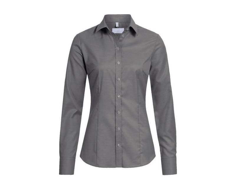 GREIFF Langarmbluse Greiff Modern with 37.5® Damen Bluse Langarm Kent Slim-Fit Grau von GREIFF