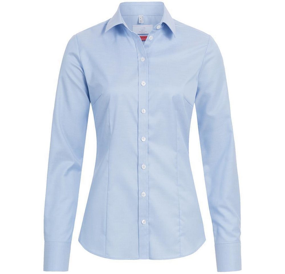 GREIFF Langarmbluse Greiff Modern with 37.5® Damen Bluse Langarm Kent Slim-Fit Hellblau von GREIFF