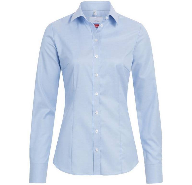 GREIFF Langarmbluse Greiff Modern with 37.5® Damen Bluse Langarm Kent Slim-Fit Hellblau von GREIFF