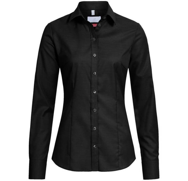 GREIFF Langarmbluse Greiff Modern with 37.5® Damen Bluse Langarm Kent Slim-Fit Schwarz von GREIFF