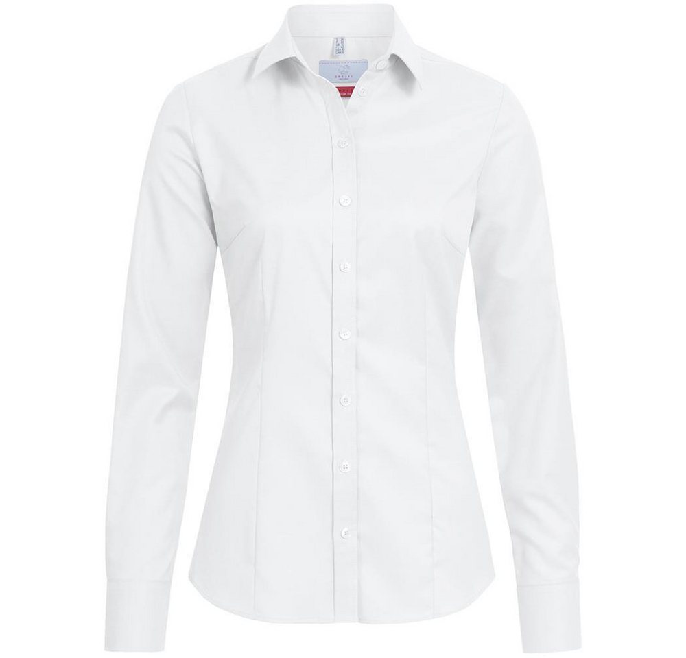GREIFF Langarmbluse Greiff Modern with 37.5® Damen Bluse Langarm Kent Slim-Fit Weiß von GREIFF
