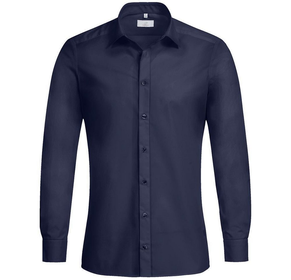 GREIFF Langarmhemd Greiff Corporate Hemd BASIC Herren Slim Fit OEKO TEX® Marine 35/36 von GREIFF