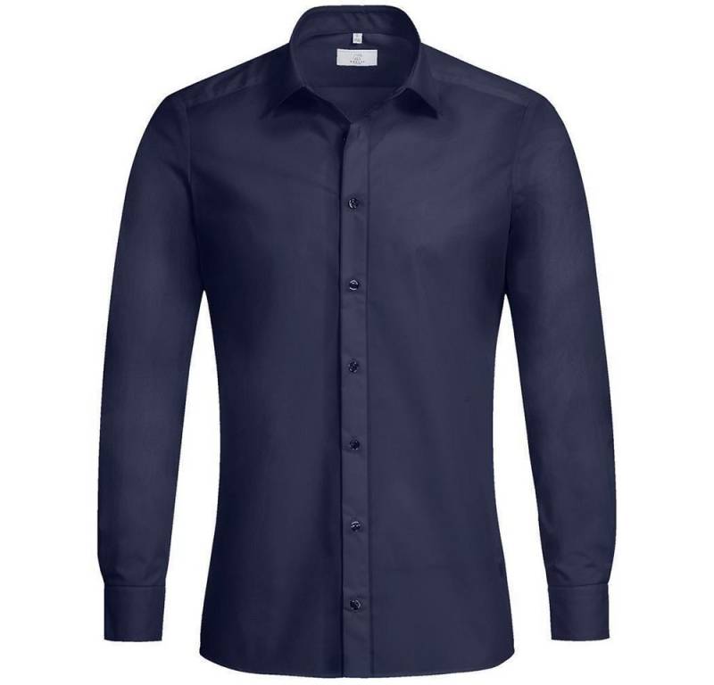 GREIFF Langarmhemd Greiff Corporate Hemd BASIC Herren Slim Fit OEKO TEX® Marine 35/36 von GREIFF