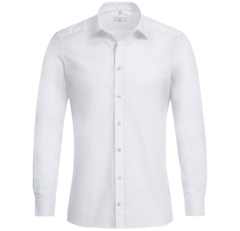 GREIFF Langarmhemd Greiff Corporate Hemd BASIC Herren Slim Fit OEKO TEX® Weiß 41/42 von GREIFF
