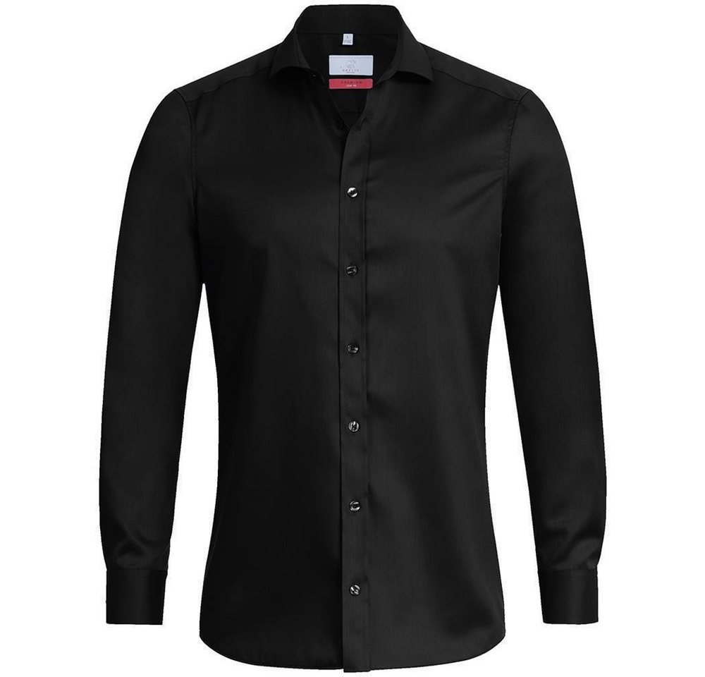 GREIFF Langarmhemd Greiff Corporate Hemd PREMIUM Herren OEKO TEX® Schwarz von GREIFF