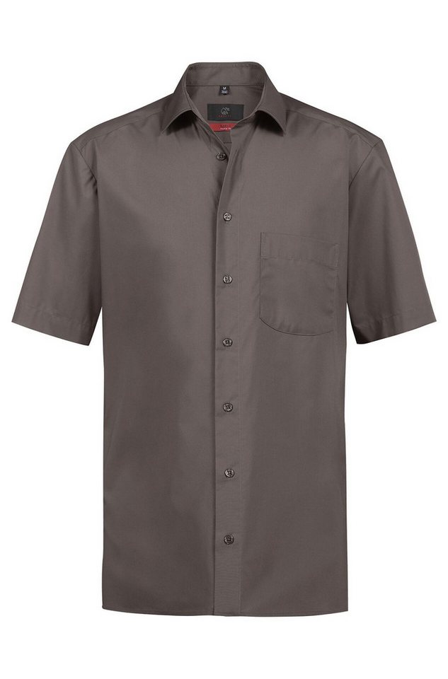 GREIFF Langarmhemd Greiff Essentials BASIC Herren Hemd Kurzarm Kent Regular Taupe 41/42 von GREIFF