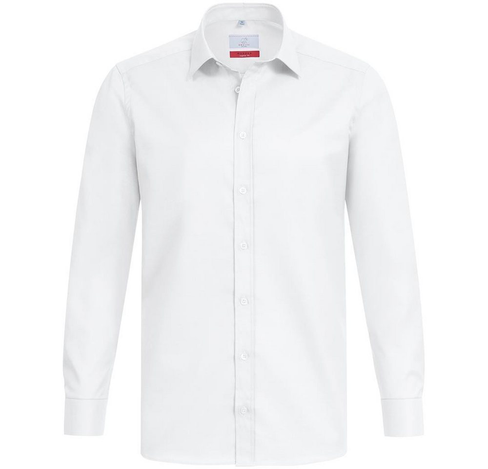 GREIFF Langarmhemd Greiff Modern with 37.5® Herren Hemd Langarm Kent Regular Weiß von GREIFF