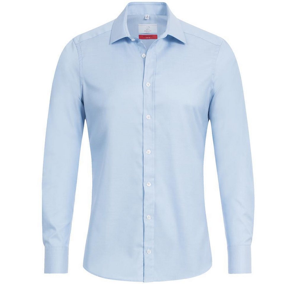 GREIFF Langarmhemd Greiff Modern with 37.5® Herren Hemd Langarm Kent Slim Hellblau von GREIFF