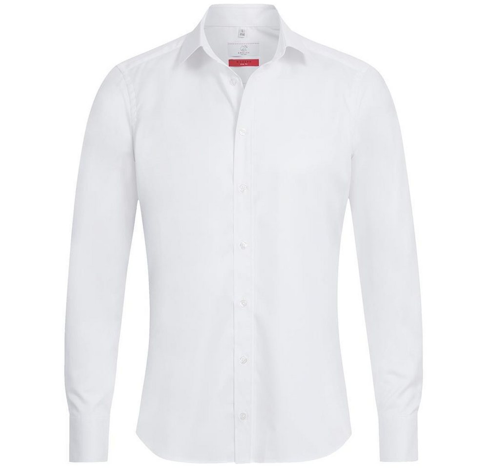 GREIFF Langarmhemd Greiff Modern with 37.5® Herren Hemd Langarm Kent Slim Weiß von GREIFF
