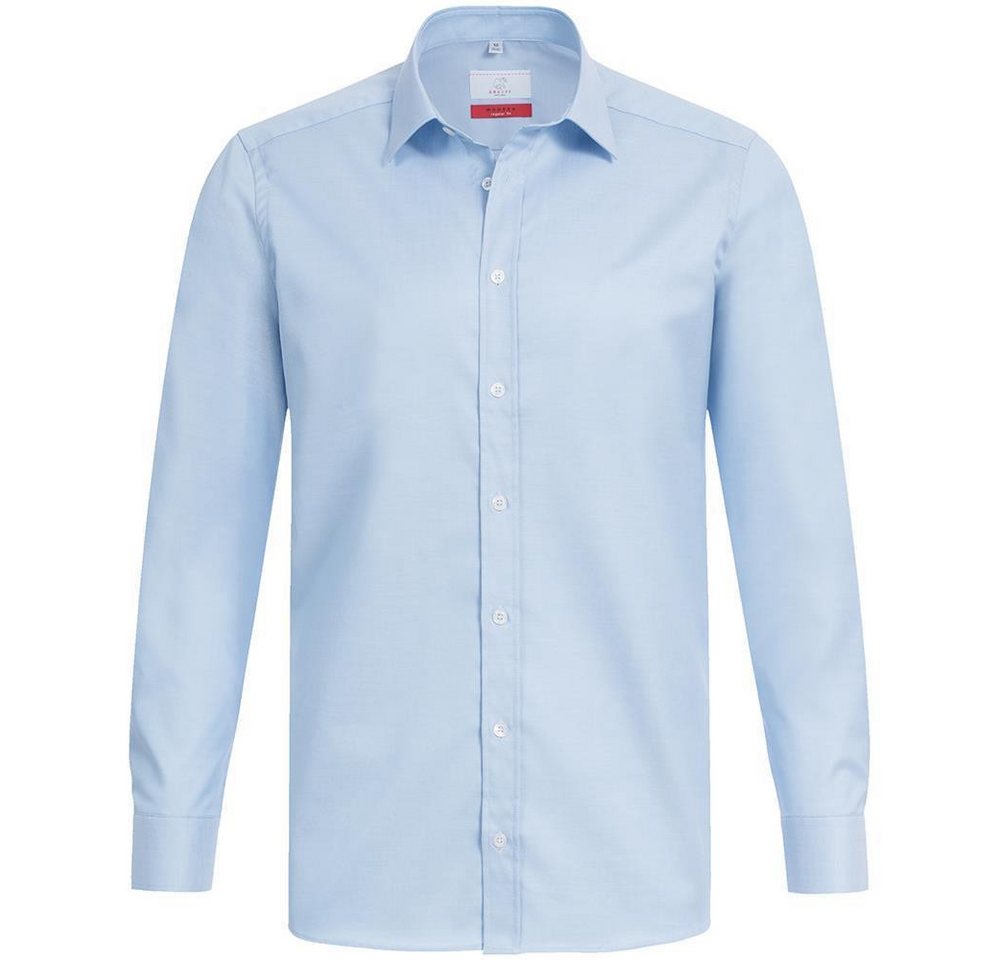 GREIFF Langarmhemd Greiff Modern with 37.5® Herren Langarm Kent Regular Hellblau von GREIFF
