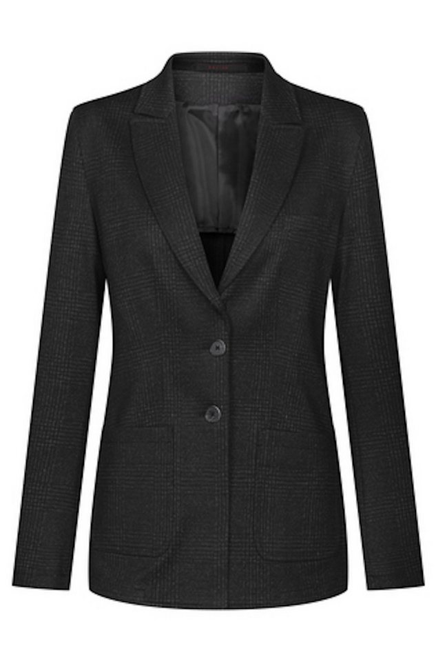 GREIFF Longblazer Greiff CASUAL Damen Jersey Longblazer Regular Anthrazit Glencheck von GREIFF