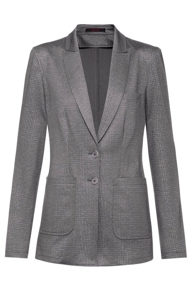 GREIFF Longblazer Greiff CASUAL Damen Jersey-Longblazer Regular Hellgrau Glencheck 50 GREIFF Longblazer Greiff CASUAL Damen Jersey-Longblazer Regular Hellgrau Glencheck 50 von GREIFF
