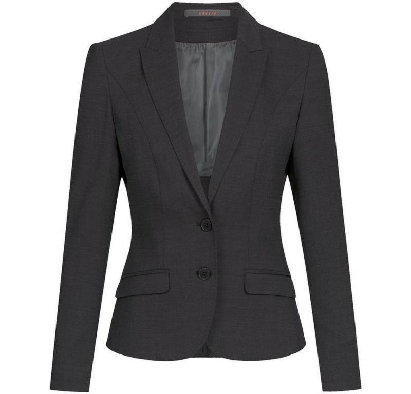 GREIFF Longblazer Greiff Modern WITH 37.5® Damen Blazer Slim-Fit Schwarz PINPOINT 32 von GREIFF