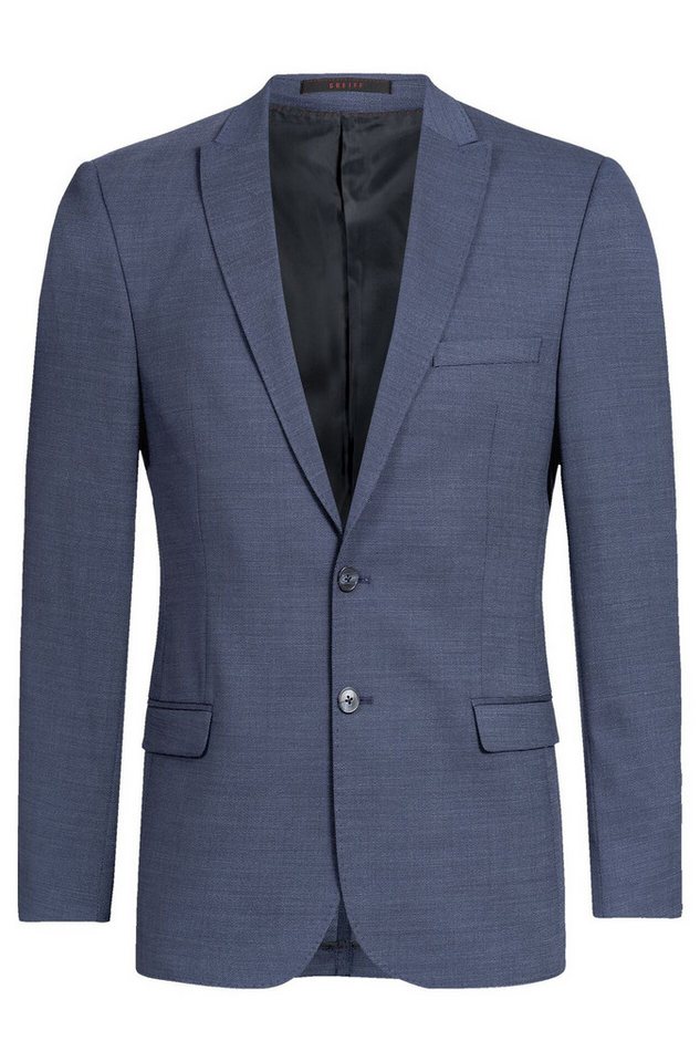 GREIFF Sakko Greiff Modern WITH 37.5® Herren Sakko Slim-Fit Mittelblau PINPOINT 44 von GREIFF