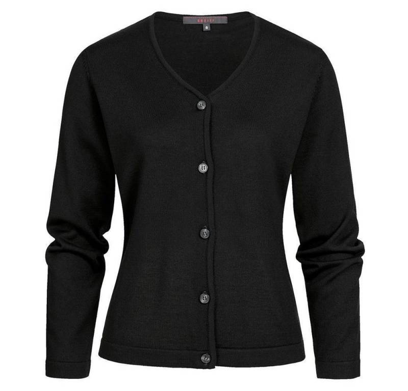 GREIFF Strickjacke Greiff STRICK Damen Strickjacke V-Neck Knopfleiste Schwarz von GREIFF