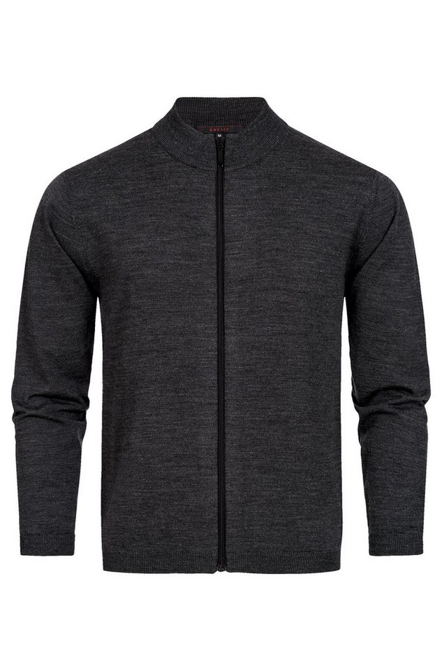 GREIFF Strickjacke Greiff STRICK Herren Strickjacke Reißverschluss Regular Anthrazit von GREIFF