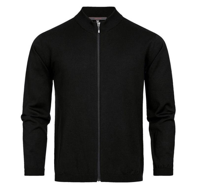 GREIFF Strickjacke Greiff STRICK Herren Strickjacke Reißverschluss Regular Schwarz von GREIFF