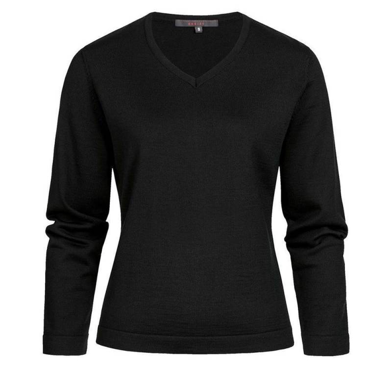 GREIFF Strickpullover Greiff STRICK Damen Strickpullover Langarm V-Neck Regular Schwarz von GREIFF