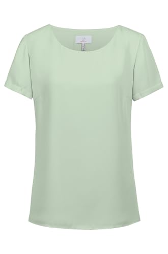 GREIFF Chiffon Damen Chiffon-Bluse Kurzarm Rundhals Regular Mint 54 von GREIFF